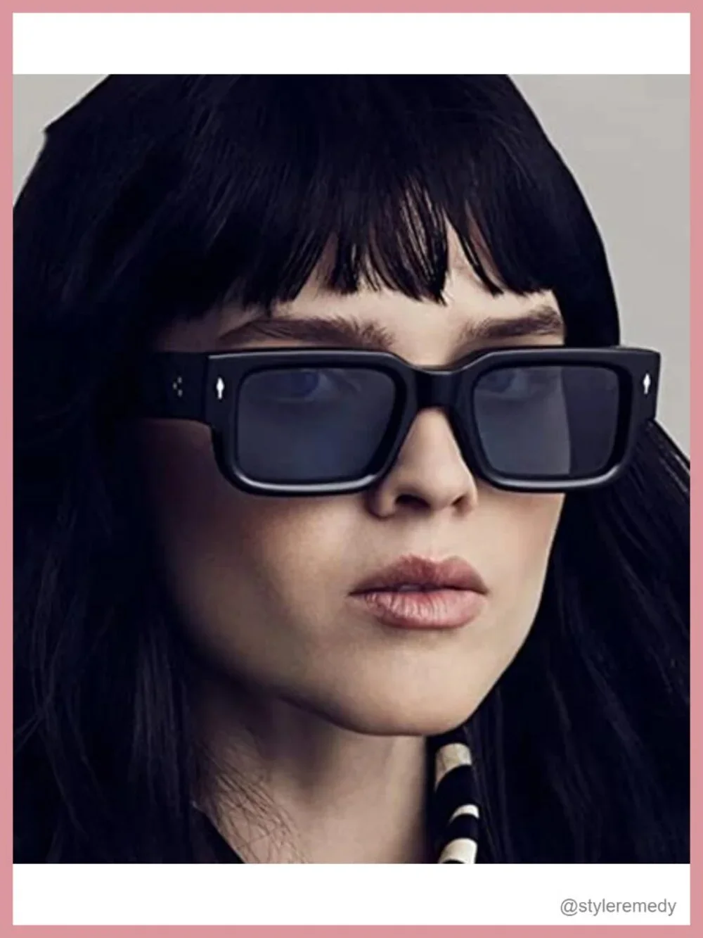 Square Frame Sunglasses UV400 Protection Chunky Rectangle Sun Glasses